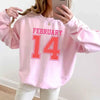 Retro Valentine’s Day Jersey Number FEBRUARY 14 Sweatshirt by Adorb Custom Tees