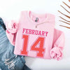 Retro Valentine’s Day Jersey Number FEBRUARY 14 Sweatshirt by Adorb Custom Tees