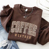 Retro Coffee Weather Sweatshirt | Pumpkin Spice Fall Coffee Lover Top
