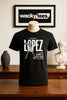 Ricardo Lopez Tale of the Tape Mexico Mexican Boxing Stats Graphic Tee Shirt by MyWackyTees