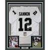 Framed Autographed/Signed Rich Gannon 35x39 Oakland Las Vegas White Football Jersey JSA COA