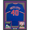 Framed Autographed/Signed Rick Sutcliffe 35x39 Chicago Blue Baseball Jersey Beckett BAS COA by Hall of Fame Sports Memorabilia