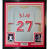 Framed Autographed/Signed Jose Rijo 90 WS MVP 35x39 Cincinnati Grey Baseball Jersey Beckett BAS COA by Hall of Fame Sports Memorabilia