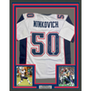 Framed Autographed/Signed Rob Ninkovich "2x SB Champ" 35x39 New England White Football Jersey Beckett BAS COA by Hall of Fame Sports Memorabilia