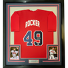 Framed Autographed/Signed John Rocker 35x39 Atlanta Red Baseball Jersey PSA/DNA COA