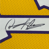Framed Autographed/Signed Dennis Rodman 35x39 Los Angeles LA Yellow Basketball Jersey PSA/DNA COA