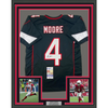 Framed Autographed/Signed Rondale Moore 35x39 Arizona Black Football Jersey JSA COA