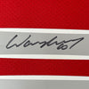 Framed Autographed/Signed Wayne Rooney 35x39 Manchester United Red 2008 Champions League Final Soccer Jersey Beckett BAS COA