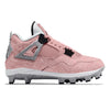 "Rose Etched" Jordan 4 Retro MCS Cleats by Stadium Custom Kicks