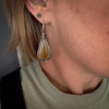 Royston Ribbon Turquoise Earrings |Teardrop Silver Dangles by mend metalworks
