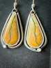 Royston Ribbon Turquoise Earrings |Teardrop Silver Dangles by mend metalworks