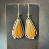 Royston Ribbon Turquoise Earrings |Teardrop Silver Dangles by mend metalworks