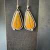 Royston Ribbon Turquoise Earrings |Teardrop Silver Dangles by mend metalworks