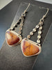 Mookeite Jasper Earrings | Sterling Silver Swing Dangles | Earthy Movement Jewelry by mend metalworks