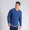 Rugvee Pullover V-Neck Sweatshirt - Tokyo Blue by Buki
