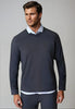 Rugvee Pullover V-Neck Sweatshirt - Charcoal Grey by Buki