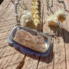 Garden Quartz Lodolite Landscape Necklace by mend metalworks