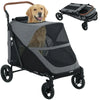 Dog Stroller for Large Dogs Up to 66 LBS with All-Terrain Spring Suspension, 8-Position Adjustable Handle by Furr Baby Gifts