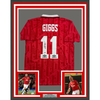 Framed Autographed/Signed Ryan Giggs 35x39 Manchester United Red Soccer Jersey Beckett BAS COA by Hall of Fame Sports Memorabilia