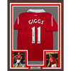 Framed Autographed/Signed Ryan Giggs 35x39 Manchester United Red Soccer Jersey Beckett BAS COA by Hall of Fame Sports Memorabilia