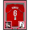 Framed Autographed/Signed Ryan Howard 35x39 Philadelphia Red Baseball Jersey JSA COA