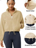 Winter Fleece Cropped Jacket with Stand Collar by FitiqueFit