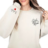 Girl Mom Sweatshirt With Kids Name on Sleeve by EnjoyMyDesign LLC