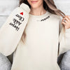 Mama Sweatshirt With Kids Names on Sleeve by EnjoyMyDesign LLC