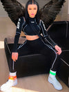 Women Tracksuit Letter Print 2 Piece Set