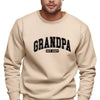 Grandpa Est Sweatshirt With Grandkids Names on Sleeve by EnjoyMyDesign LLC