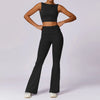 Women Athletic Wear High Waist Leggings And Top Two Piece Set Seamless Gym Tracksuit