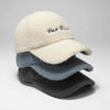 Lamb Wool Baseball Cap — Korean Style Plush Winter Sun Hat for Women by FitiqueFit