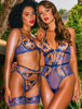 Ellolace Sensual Lingerie Erotic Transparent Bra Ultra Sexy 5-Piece Crotchless Thongs Attractive Chest Suspenders Underwear