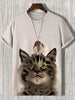 Samurai Cat Graphic T-Shirt – Japanese Style 3D Print Men's Tee by FitiqueFit