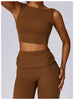 Yoga Clothing Sets Athletic Wear Women High Waist Leggings And Top Two Piece Set Gym Tracksuit Push Up Fitness Workout Outfits