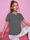 Women Seamless Yoga T-Shirt Short Sleeve