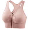 Hollow Front Zipper Push Up Bra Wireless Sports Bras For Women Shock-proof Running Vest Underwear Lingerie