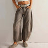 Women's Y2K Baggy Mid-Waist Wide-Leg Jeans – 90s Streetwear Vibe by FitiqueFit