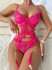 Ellolace Sensual Lingerie With Chain Sexy Lace Hollow Out See Through Brief Erotic Set Woman 2 Pieces Fancy Luxury Underwear