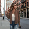 Women’s Solid-Color Zipper Stand-Collar Jacket by FitiqueFit