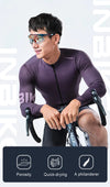 INBIKE Cycling Jersey Long Sleeve Men's Top Breathable Jersey Three Pockets