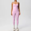 Women 2pcs Patchwork Sport Yoga Suit Training Tummy Tuck and Hip Lift