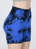 Women's Tie Dye Ruched High Waist Sports Shorts