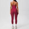 Women 2pcs Patchwork Sport Yoga Suit Training Tummy Tuck and Hip Lift