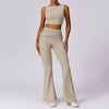 Women Athletic Wear High Waist Leggings And Top Two Piece Set Seamless Gym Tracksuit