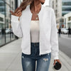 Women’s Solid-Color Zipper Stand-Collar Jacket by FitiqueFit
