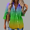 🎭 Mardi Gras Women's V-Neck Long Sleeve Carnival Print Shirt by FitiqueFit