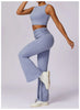 Women Athletic Wear High Waist Leggings And Top Two Piece Set Seamless Gym Tracksuit