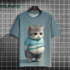 Cat Print shirts - Y2K Graphic T-Shirt by FitiqueFit