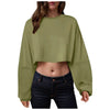 🧘‍♀️ Women’s Long Sleeve Loose-Fit Crop Top by FitiqueFit